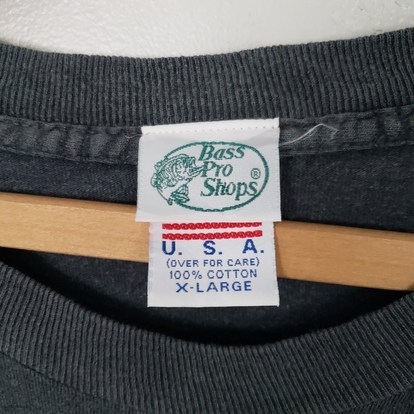 Bass Pro Shops Vintage XL Green Short Sleeve T-shirt 3D Elk in the Mountain Tee - Picture 2 of 5